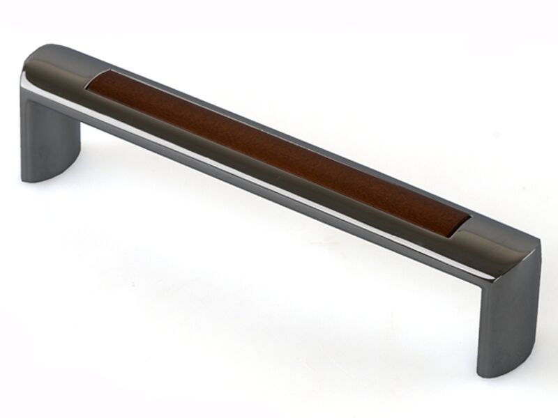 Мебельная ручка-скоба 128мм FIRMAX металл+дерево хром жемчуг