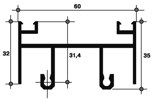 Рама верхняя для балконного остекления коричневая 8017 6м 640-01 (167)